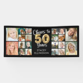 Banderoles 50e anniversaire 20 photo Collage encourage à 50 a (Horizontal)