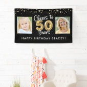 Banderoles 50e anniversaire 2 Photos Bravo à 50 ans (En situation)