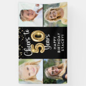 Banderoles 50e anniversaire 4 Photos Bravo à 50 ans Confetti (Vertical)