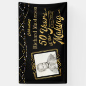 Banderoles 50e anniversaire 50 ans dans la fabrication Black  (Vertical)