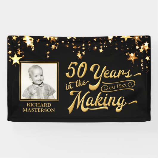 Banderoles 50e anniversaire 50 ans dans la fabrication des ét (Horizontal)