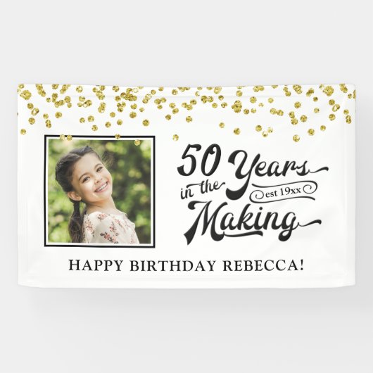 Banderoles 50e anniversaire 50 ans dans la photo de fabricati (Horizontal)