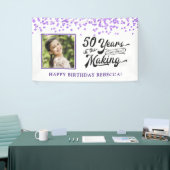 Banderoles 50e anniversaire 50 ans photo violet Confetti (Salon professionnel)