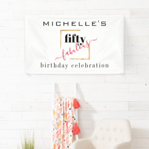 Banderoles 50e anniversaire 50 et fabuleux Black Gold