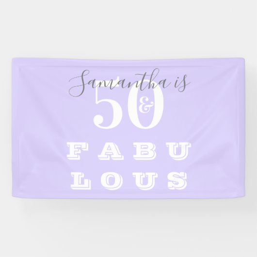 Banderoles 50e anniversaire 50 fabuleuse fête d'anniversaire (Horizontal)