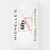 Banderoles 50e anniversaire 50 & Fabulous Elegant Black Gold (Vertical)