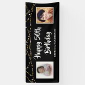 Banderoles 50e anniversaire Alors et maintenant Photos Lumièr (Vertical)