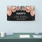 Banderoles 50e anniversaire Ballons d'argent rose (Salon professionnel)