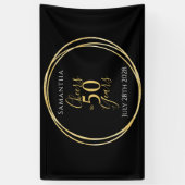 Banderoles 50e anniversaire Black Gold encourage à la fête de (Vertical)