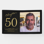 Banderoles 50e anniversaire Black Gold Photo (Horizontal)