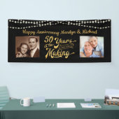 Banderoles 50e anniversaire Black Gold String éclaire Photos (Salon professionnel)