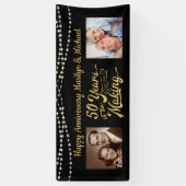 Banderoles 50e anniversaire Black Gold String éclaire Photos (Vertical)