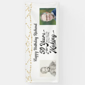Banderoles 50e anniversaire Black Gold String lumières Photos (Vertical)