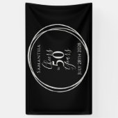 Banderoles 50e anniversaire Black Silver encourage la fête de (Vertical)