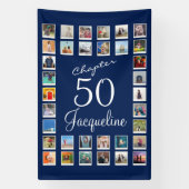 Banderoles 50e anniversaire bleu (Verticale)