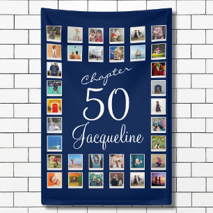 Banderoles 50e anniversaire bleu