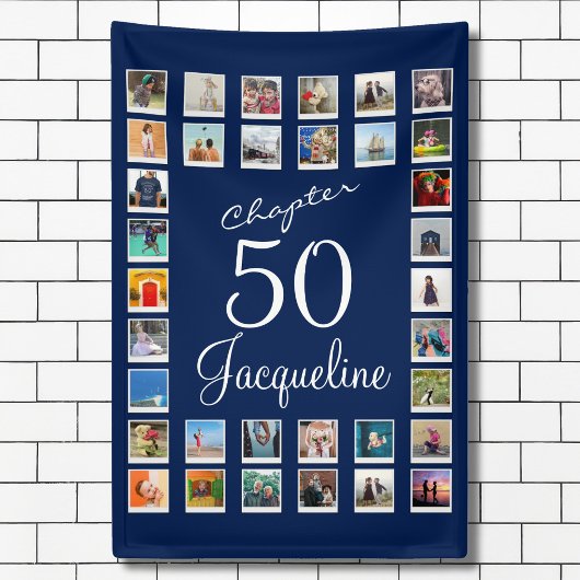 Banderoles 50e anniversaire bleu