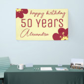 Banderoles 50e anniversaire Bourgogne Nom de la fleur (Salon professionnel)