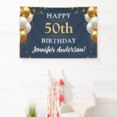 Banderoles 50e anniversaire de la Marine Célébration bleu et (Insitu)