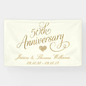 Banderoles 50e anniversaire de Mariage d'or (Horizontal)