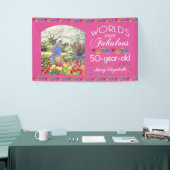 Banderoles 50e anniversaire des plus fabuleux gemmes rose (Salon professionnel)