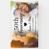 Banderoles 50e anniversaire du Mariage Custom 2 Collage photo (Vertical)