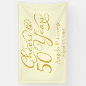 Banderoles 50e anniversaire du Mariage d'ivoire d'or personna (Vertical)
