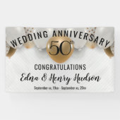 Banderoles 50e anniversaire du Mariage d'or (Horizontal)