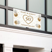 Banderoles 50e Anniversaire du Mariage d'or, avec des noms, (Bâtiment extérieur)