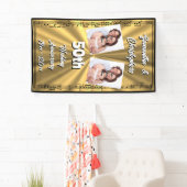 Banderoles 50e anniversaire du mariage Gold et Black (En situation)