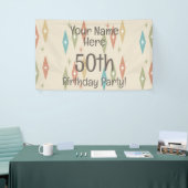 Banderoles 50e anniversaire du Moyen-siècle rétro (Salon professionnel)