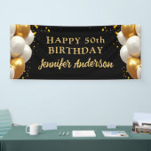 Banderoles 50e anniversaire Fête Noire et Or (Salon professionnel)