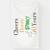 Banderoles 50e anniversaire Halloween Soirée Éffrayante (Vertical)