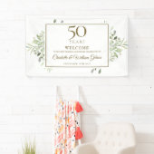 Banderoles 50e anniversaire Mariage de verdure Bienvenue (En situation)