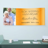 Banderoles 50e anniversaire mariage d'or photo personnalisée (Salon professionnel)