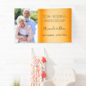 Banderoles 50e anniversaire mariage d'or photo personnalisée (En situation)