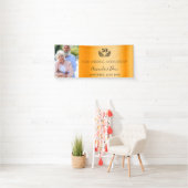 Banderoles 50e anniversaire mariage or photo (En situation)