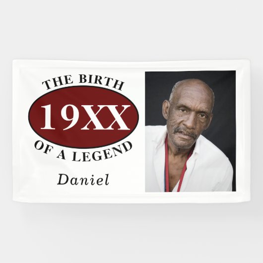 Banderoles 50e anniversaire Modèle photo Naissance d'une lége (Horizontal)