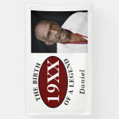 Banderoles 50e anniversaire Modèle photo Naissance d'une lége (Vertical)