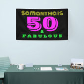 Banderoles 50e Anniversaire Neon 50 et Fabulous Anniversday P (Salon professionnel)