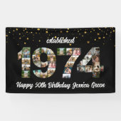 Banderoles 50e anniversaire Photo Collage créé 1974 (Horizontal)