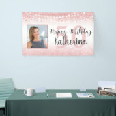 Banderoles 50e anniversaire Rose Gold Piink Parties scintilla (Salon professionnel)