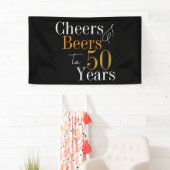 Banderoles 50e anniversaire Soeurs et bières Black Gold Party (En situation)