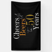 Banderoles 50e anniversaire Soeurs et bières Black Gold Party (Vertical)