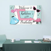 Banderoles 50's Retro Birthday  (Salon professionnel)