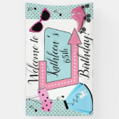 Banderoles 50's Retro Birthday  (Vertical)