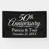 Banderoles 50th Wedding Anniversary Personalized (Horizontal)