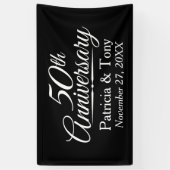 Banderoles 50th Wedding Anniversary Personalized (Vertical)