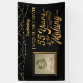 Banderoles 55e anniversaire Black and Gold Photo (Vertical)