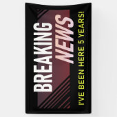 Banderoles 5 Anniversaire de travail Appréciation de l'employ (Vertical)